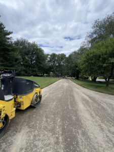 New asphalt driveway preparation
